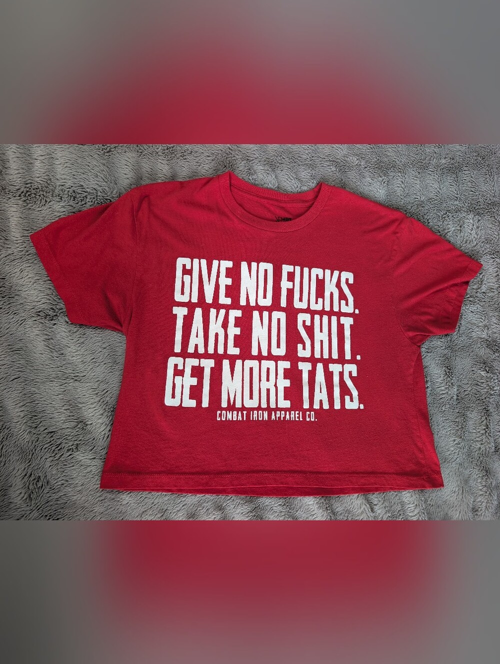 Combat Iron Red Crop Tee